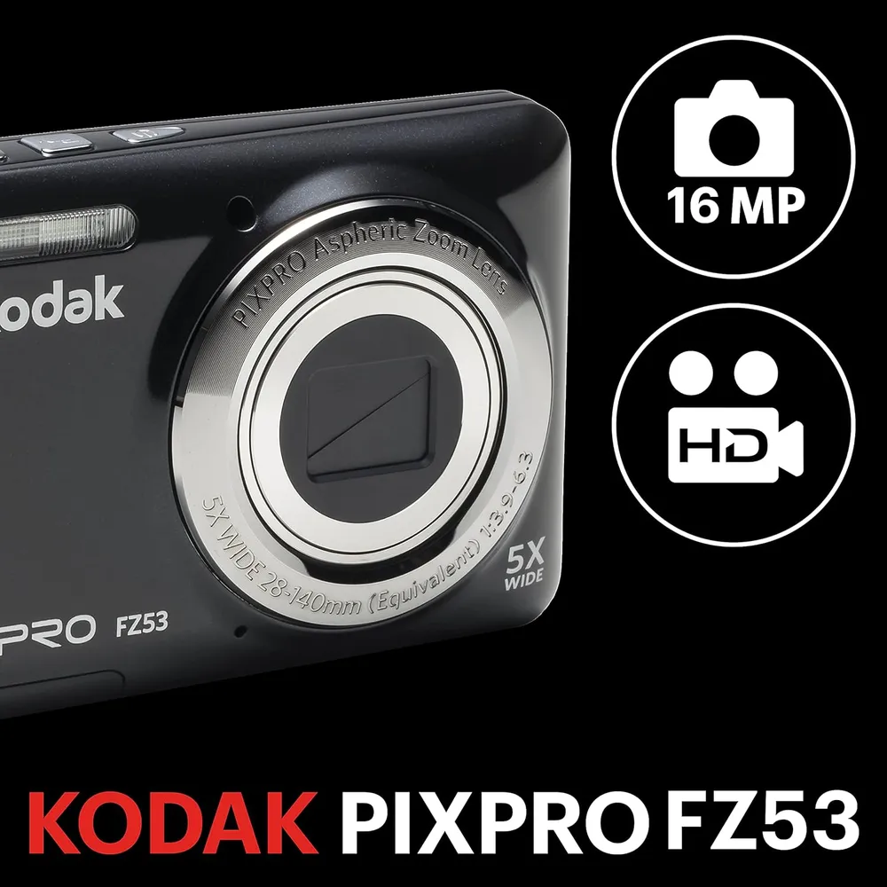 Kodak PixPro FZ53 BK cámara digital 16 MP zoom 5x LCD | Negro