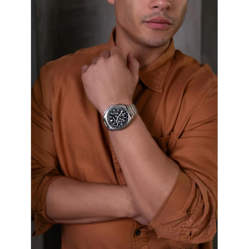 Bulova reloj Archive Lunar Pilot cronógrafo cuarzo hombre 6 agujas | Plateado