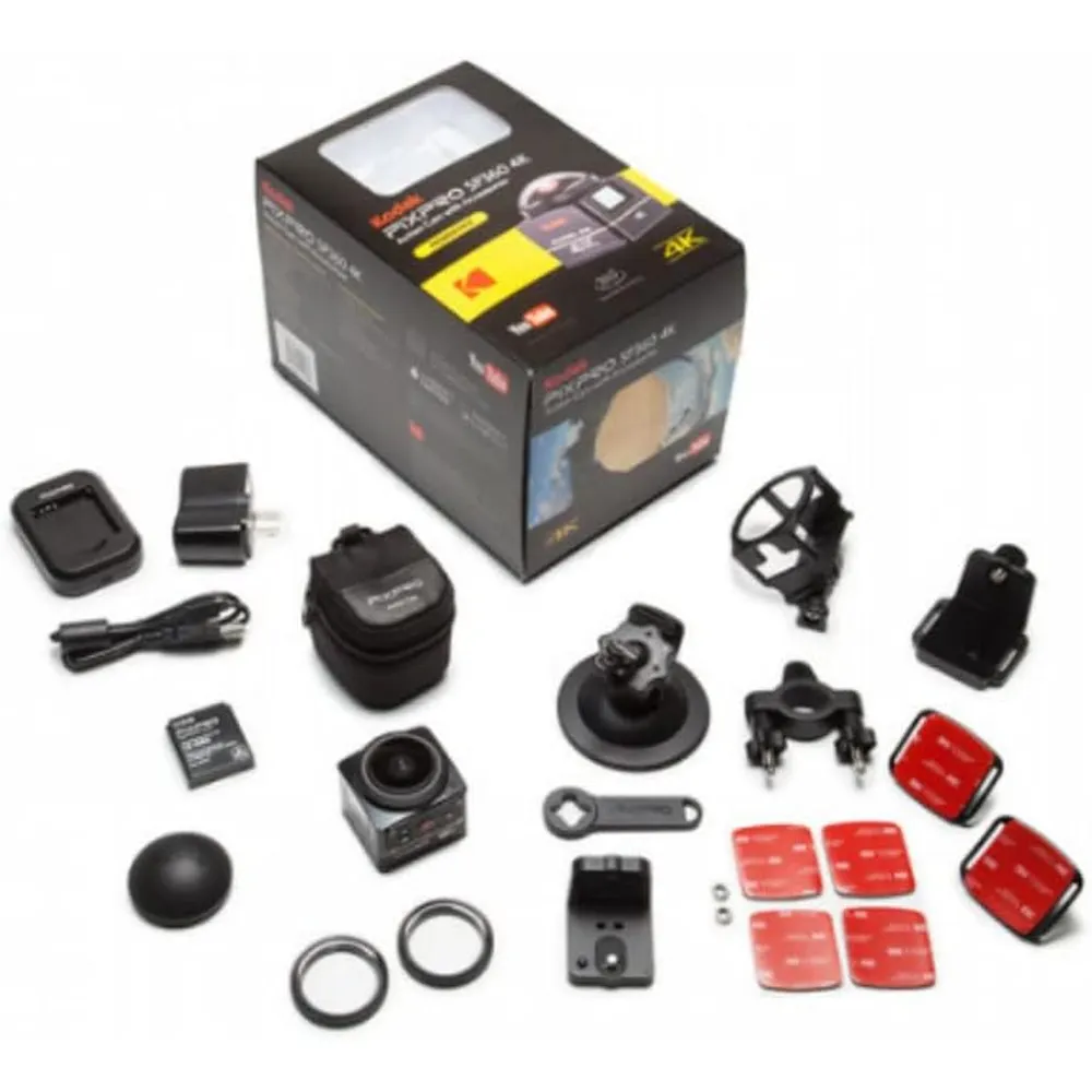 Kodak PixPro SP360 cámara de realidad virtual 4K Premier Pack | Negro
