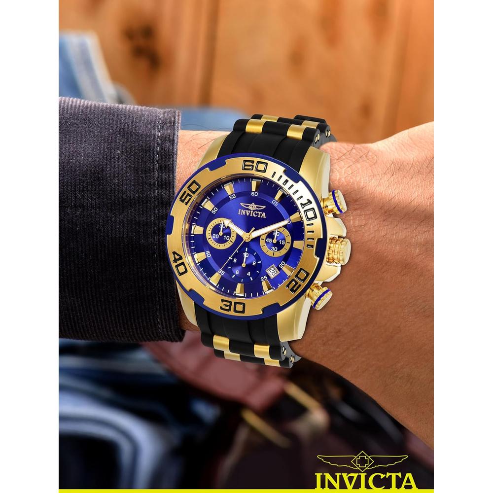 Reloj Invicta Pro Diver para hombre pantalla analógica | Dorado y Negro