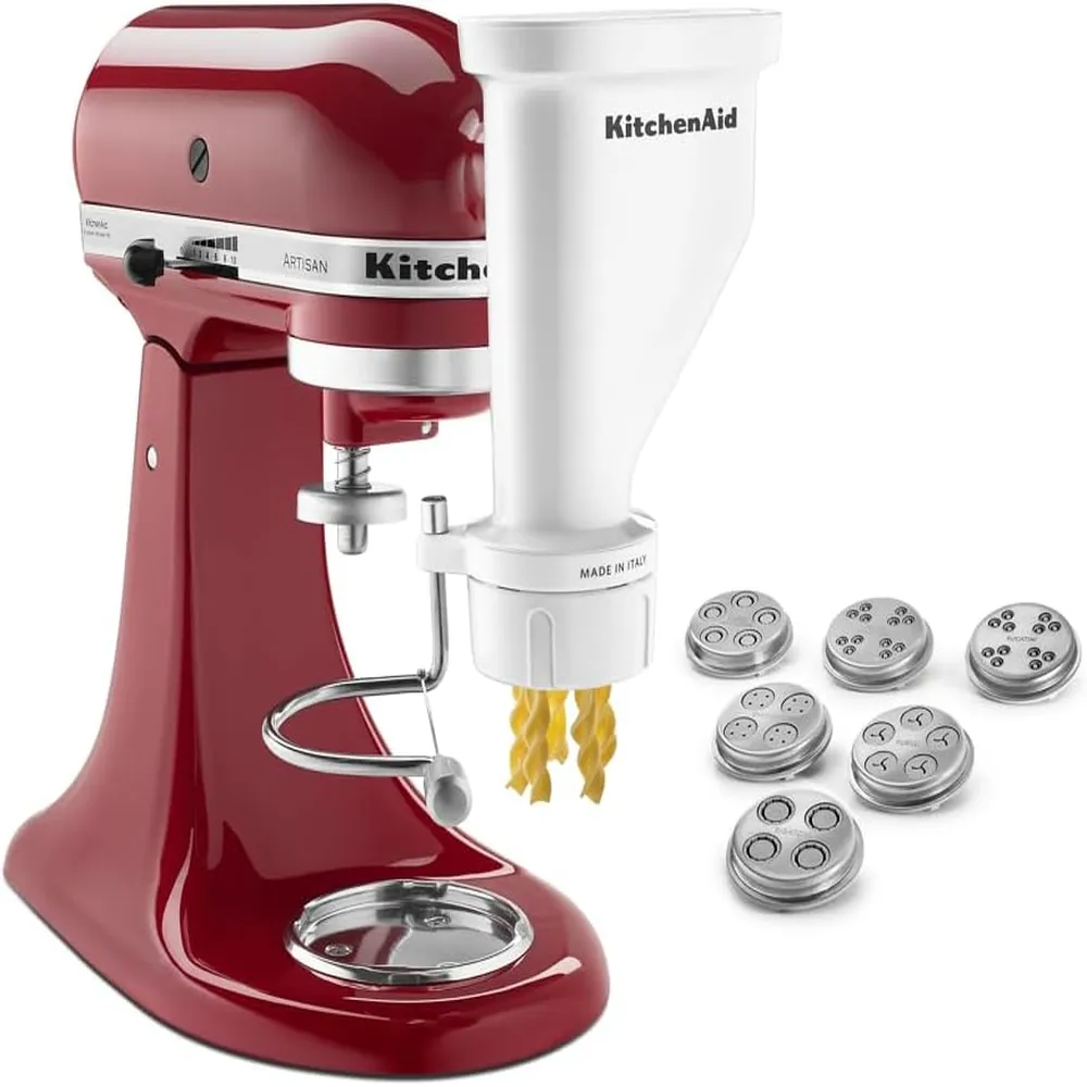 KITCHENAID, PRENSA DE PASTA GOURMET CON 6 PLACAS INTERCAMBIABLES | BLANCO