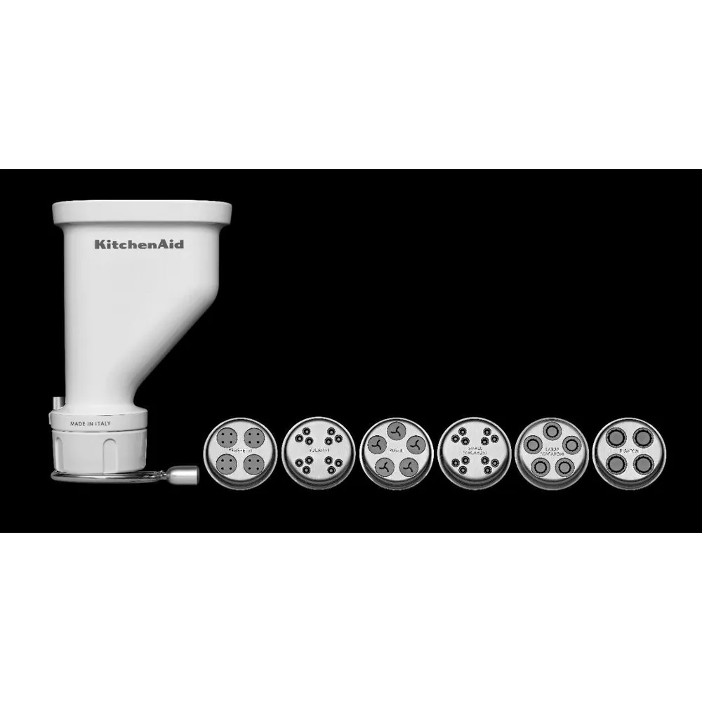 KITCHENAID, PRENSA DE PASTA GOURMET CON 6 PLACAS INTERCAMBIABLES | BLANCO