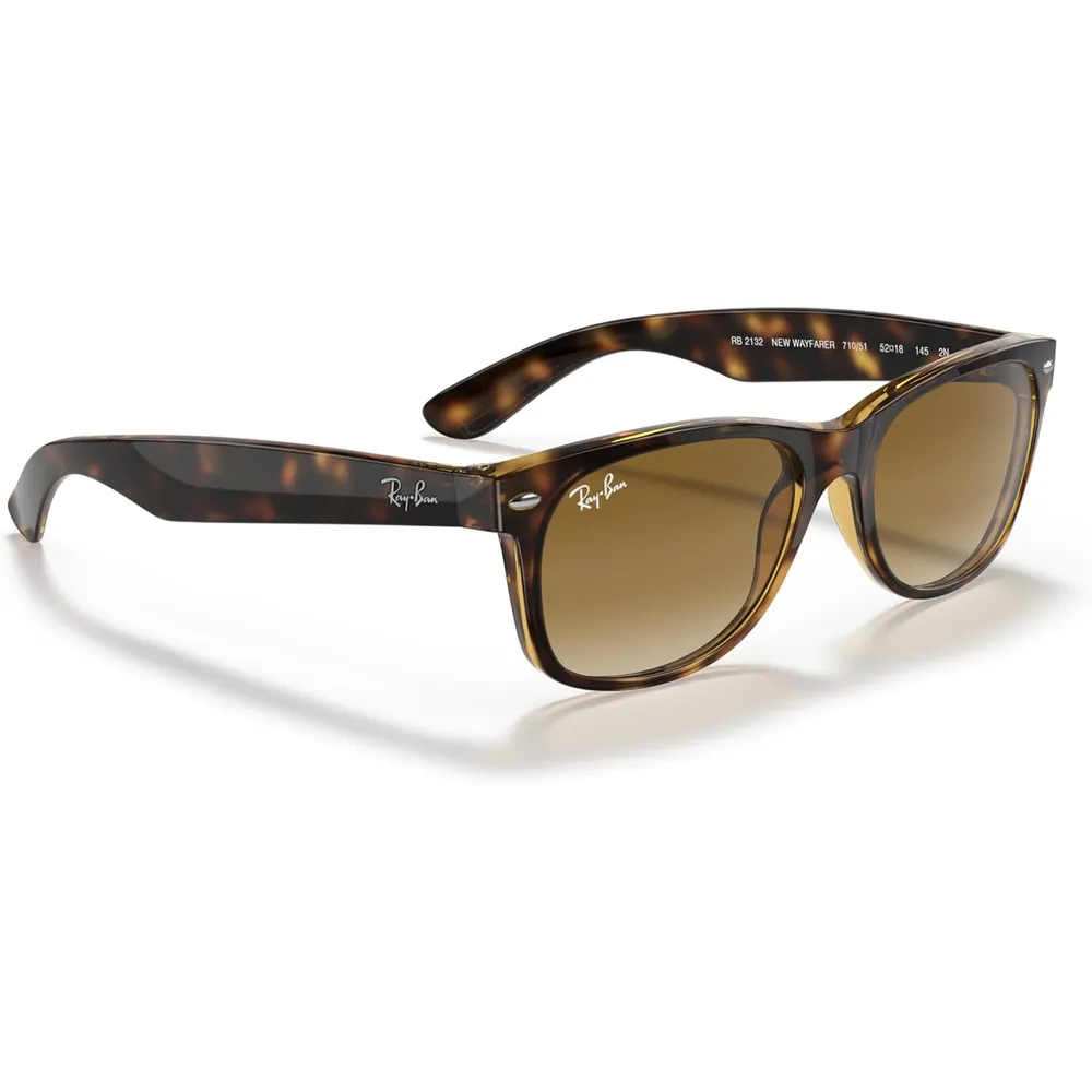 Ray-Ban RB2132 Gafas de sol New Wayfarer Degradadas | Light Havana / Clear Brown III