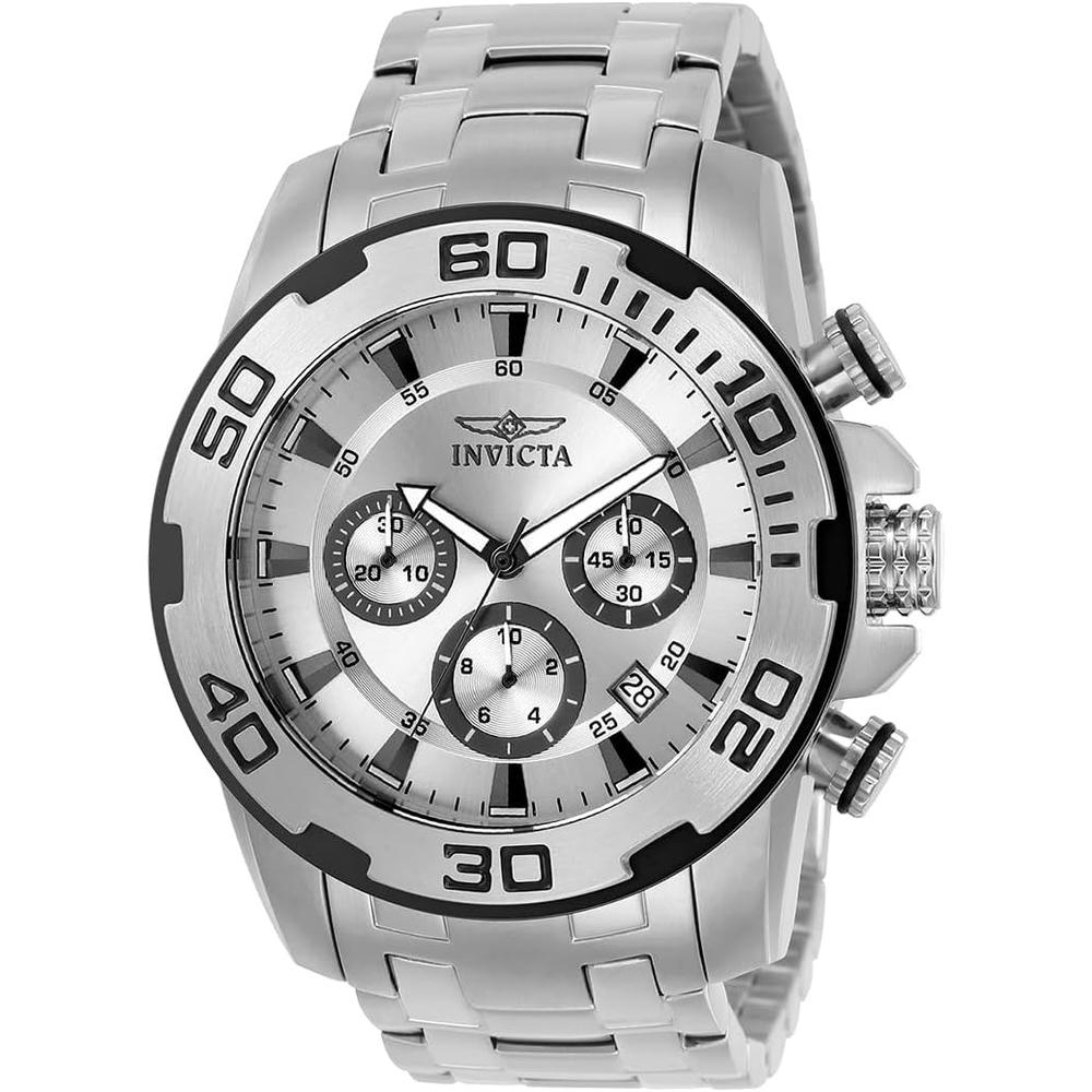 Reloj Invicta Pro Diver para hombre analógico cierre plegable | Plateado