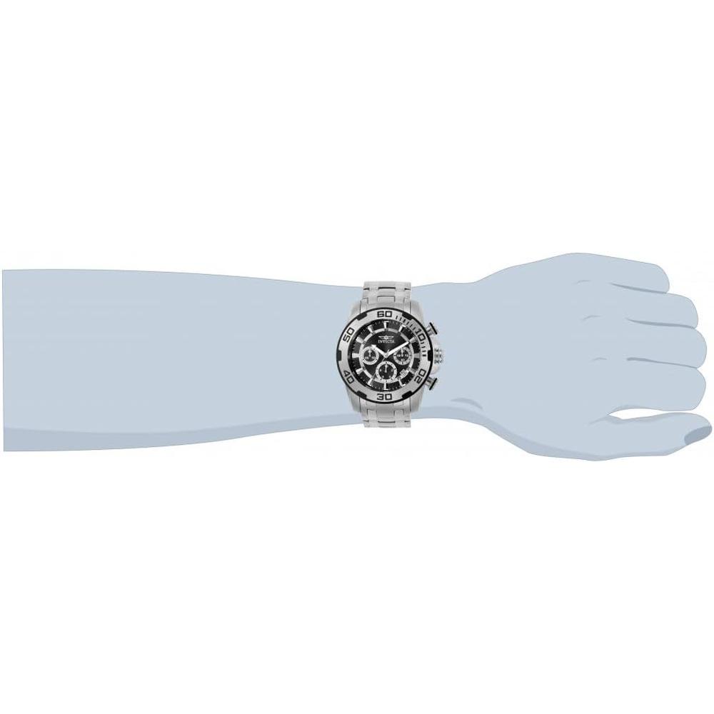 b01fum04ki_3_jpg.jpg Reloj Invicta Pro Diver para hombre movimiento de cuarzo, cristal de fusión de llama | Plateado y Negro