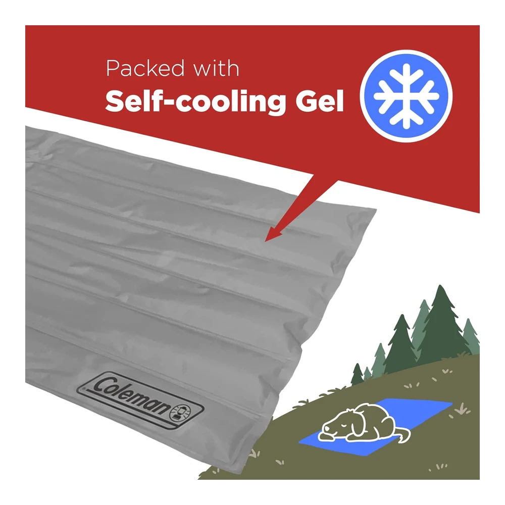 Alfombrilla de Gel Refrescante para Mascotas En Tamaño Grande de 20 X 36" - para Mascotas Grandes (Plateado)