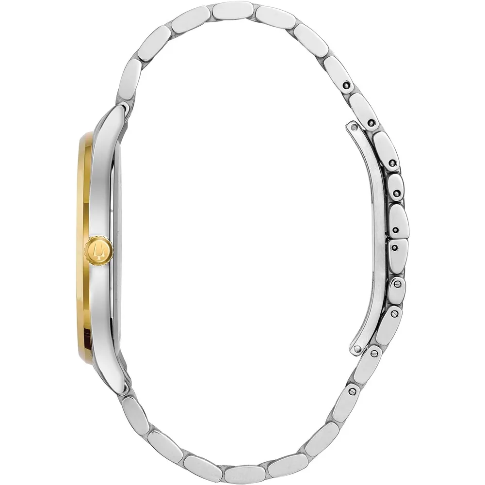 Bulova reloj clásico hombre acero inoxidable diamantes y fecha | Plata