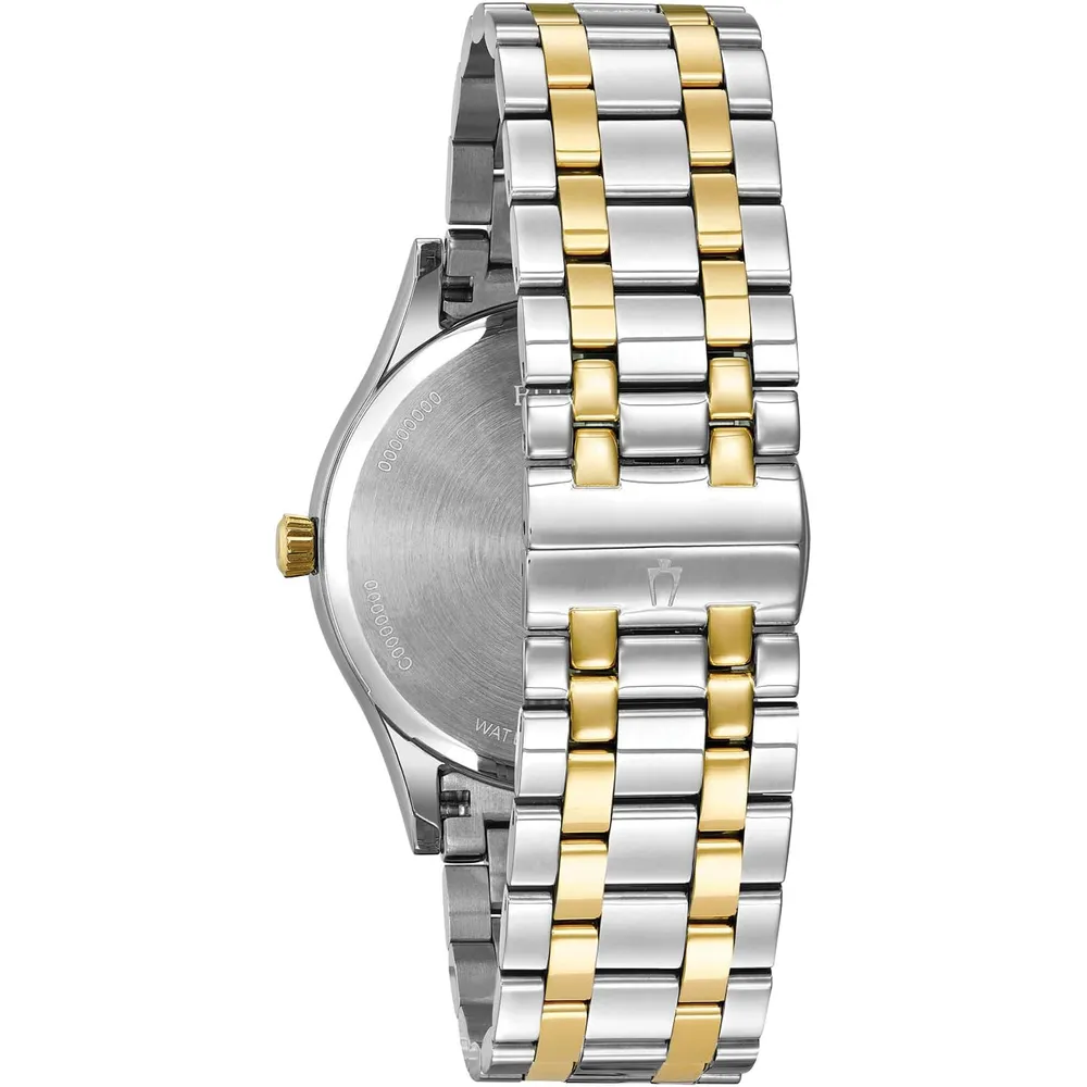 Bulova reloj clásico hombre acero inoxidable diamantes y fecha | Plata