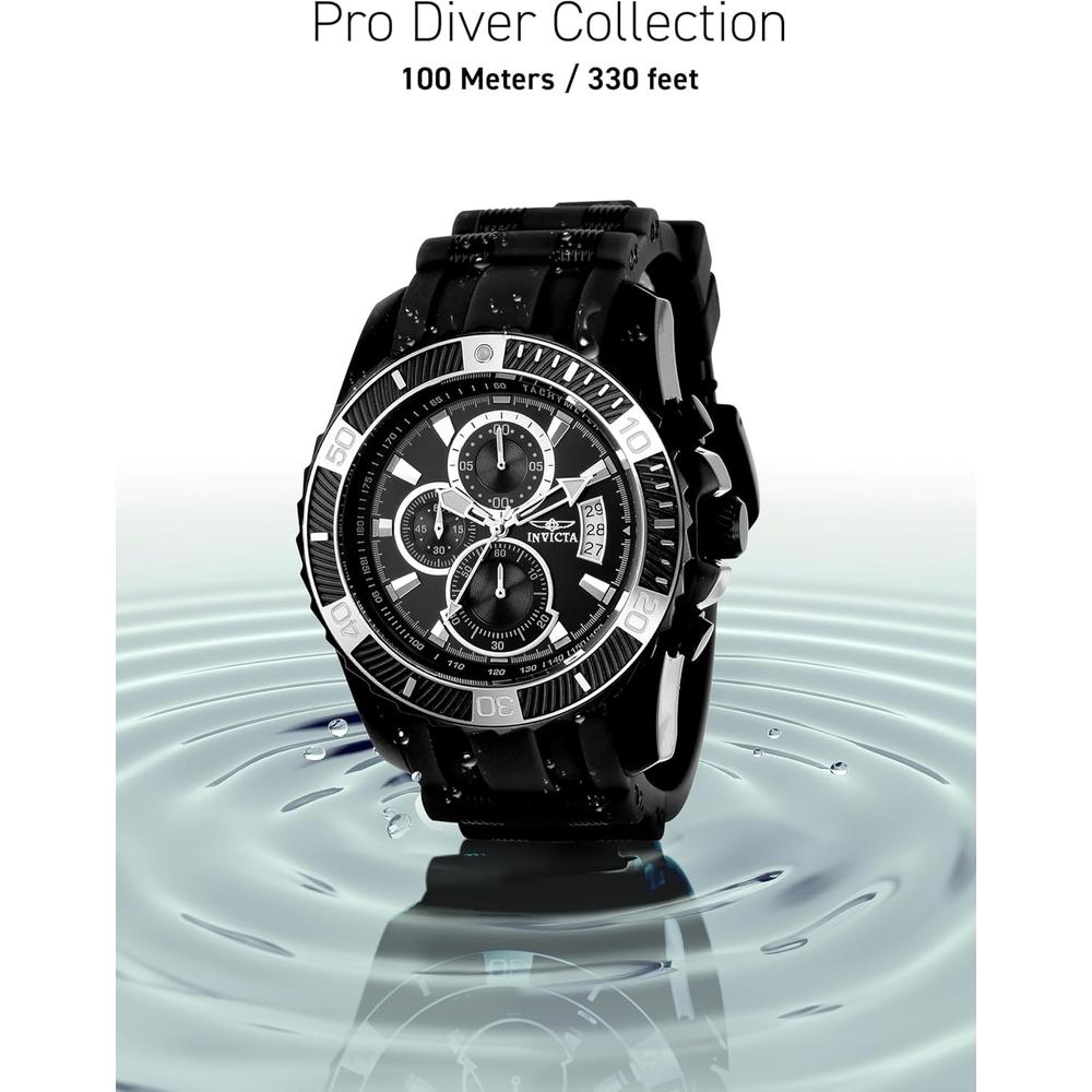 Reloj Invicta Pro Diver para hombre brilla en la oscuridad | Negro Mate