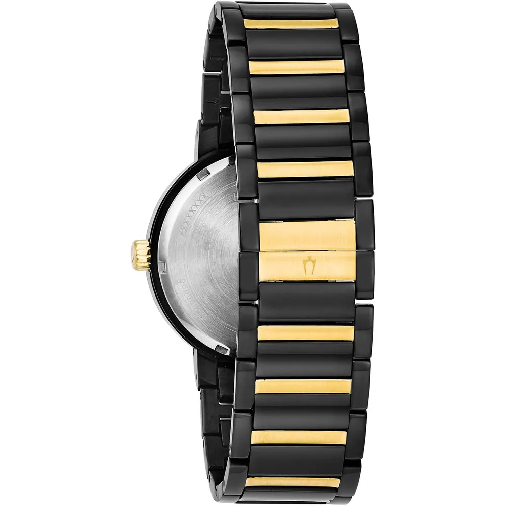 Bulova reloj multifuncional moderno para hombre de acero inoxidable | Negro