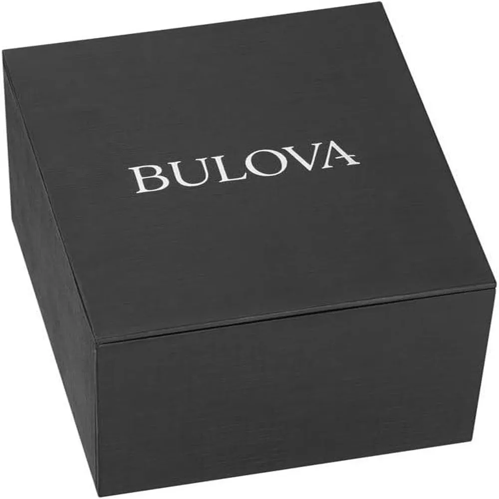 Bulova reloj multifuncional moderno para hombre de acero inoxidable | Negro