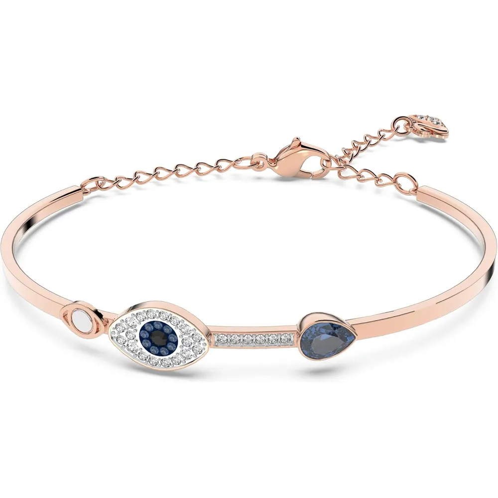 SWAROVSKI PULSERA BANGLE EVIL EYE SYMBOLICA ACABADO ORO ROSA PARA MUJER | ORO ROSA