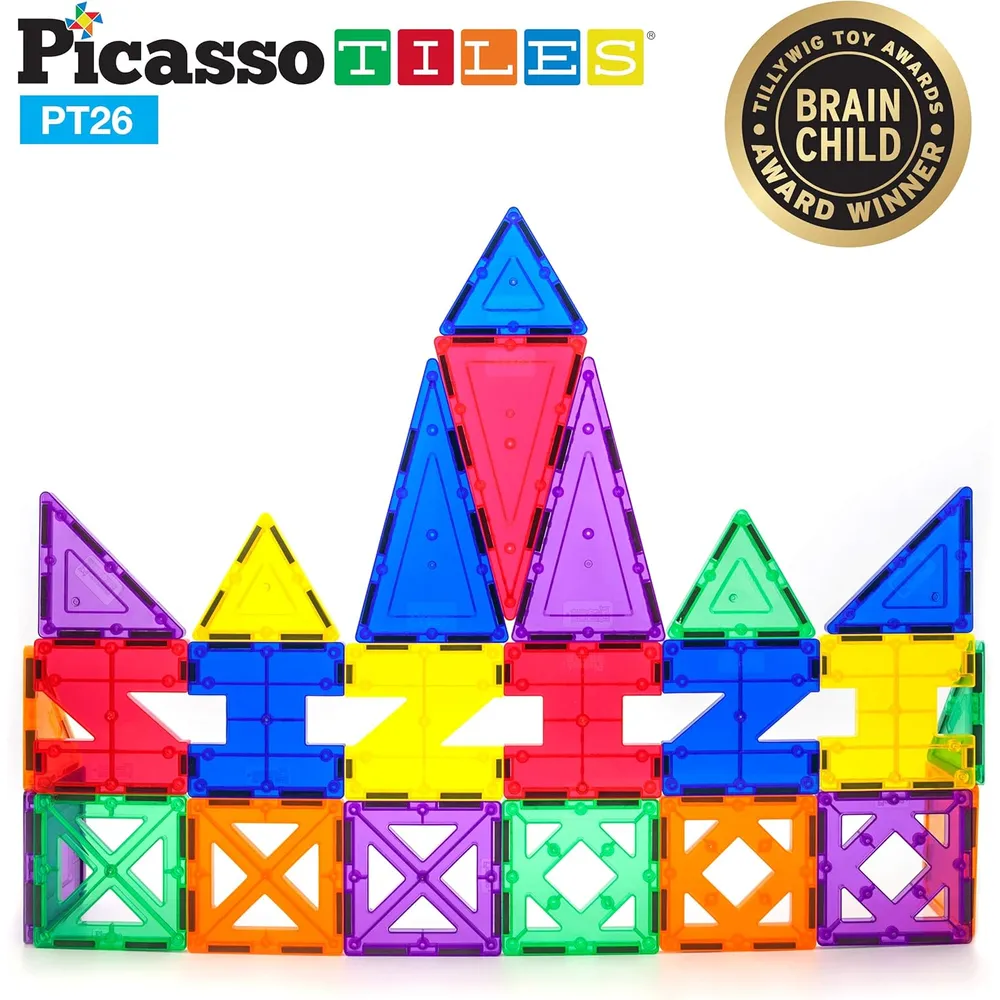 BLOQUES MAGNÉTICOS 3D TRANSPARENTES SET CREATIVO PICASSOTILES