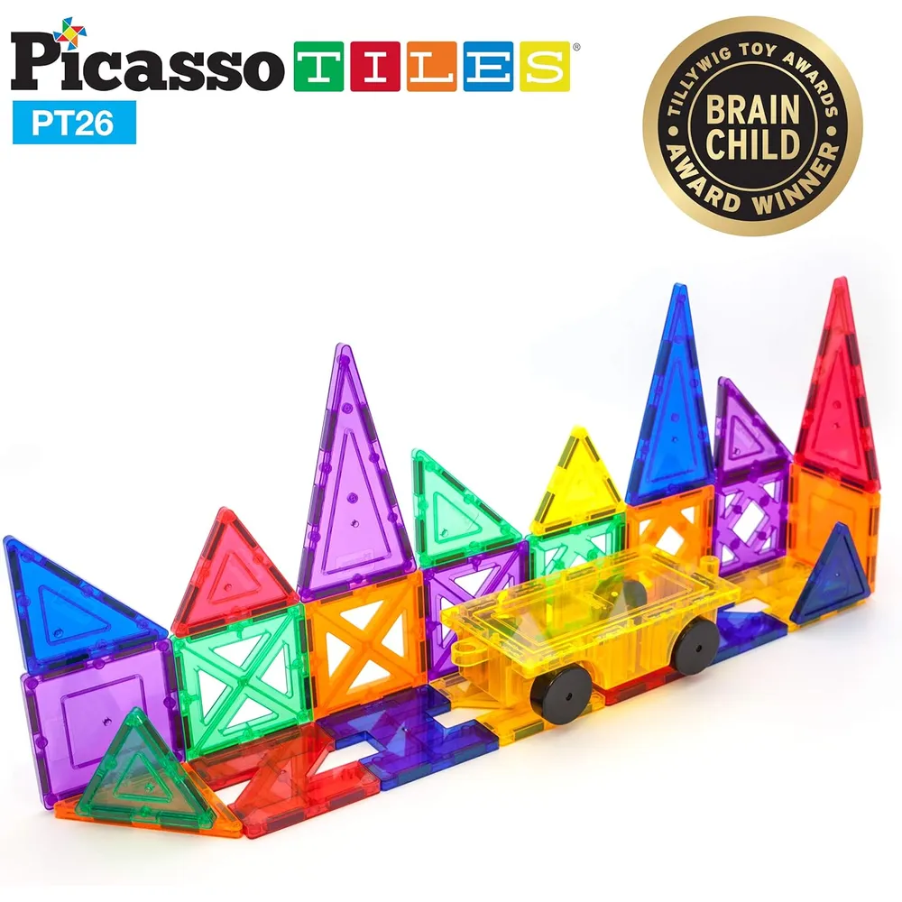 BLOQUES MAGNÉTICOS 3D TRANSPARENTES SET CREATIVO PICASSOTILES
