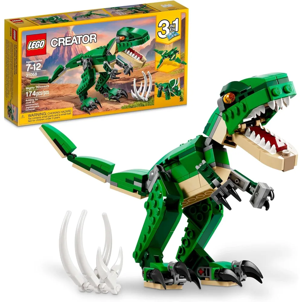 Lego Creator 3 en 1 dinosaurios T-Rex Triceratops Pterodáctilo