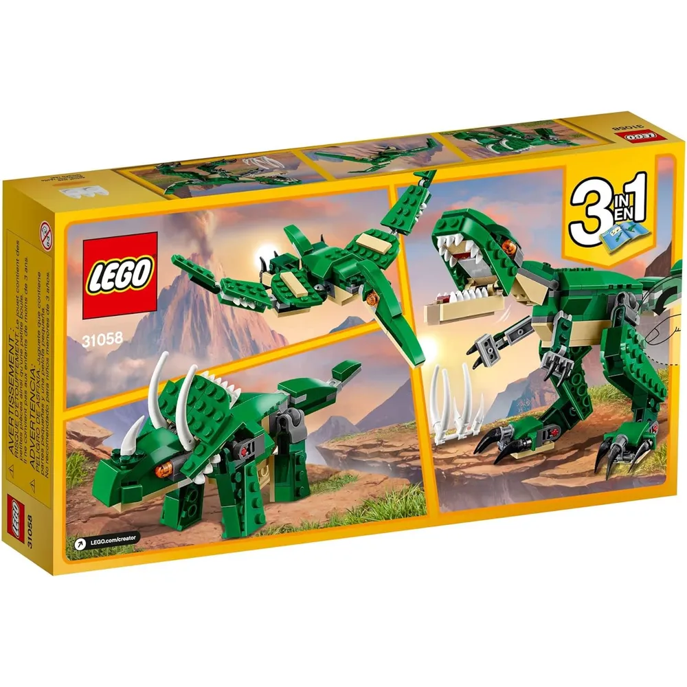 Lego Creator 3 en 1 dinosaurios T-Rex Triceratops Pterodáctilo