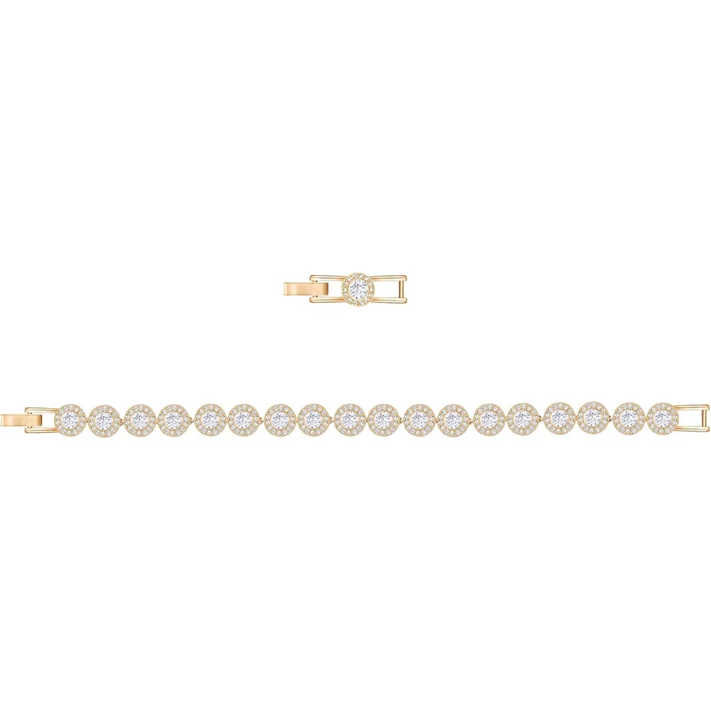 SWAROVSKI PULSERA TENNIS UNA ANGELIC ACABADO ORO ROSA PARA MUJER | ORO ROSA