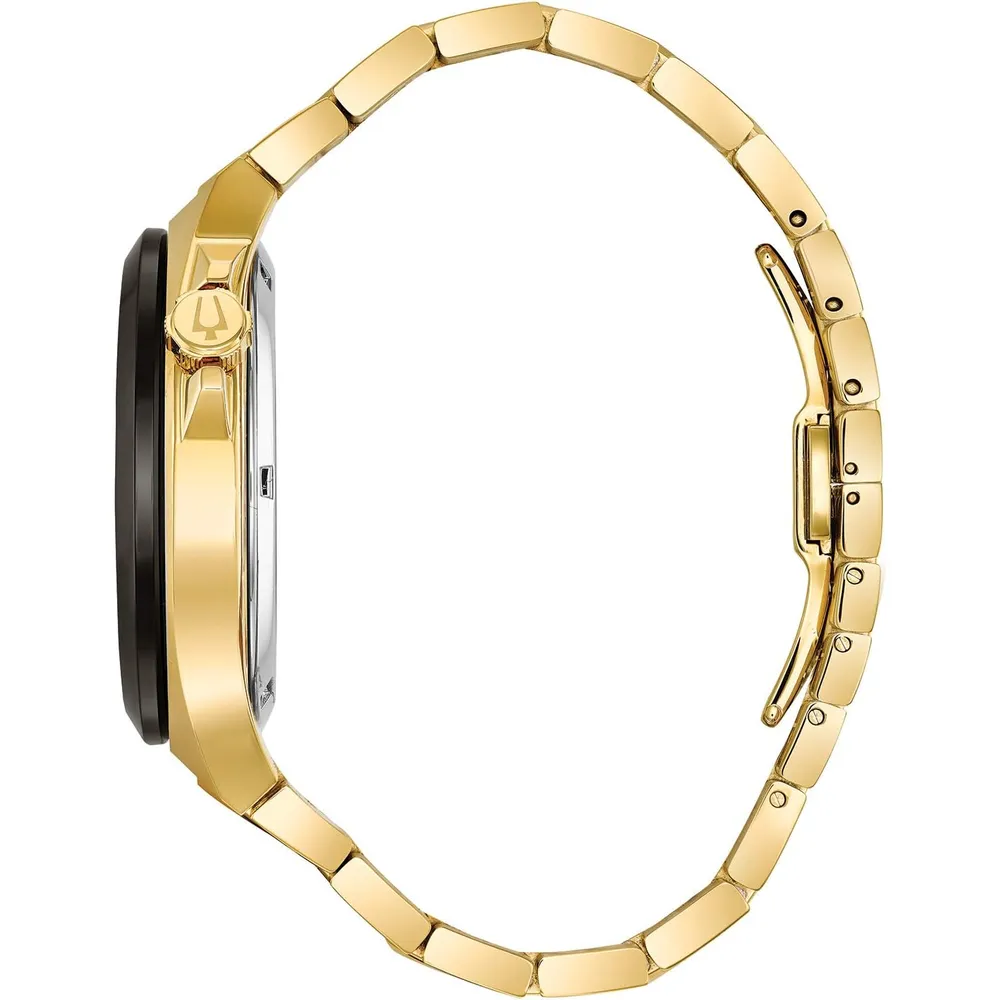 Bulova reloj clásico automático apertura abierta para hombre | Oro/Negro