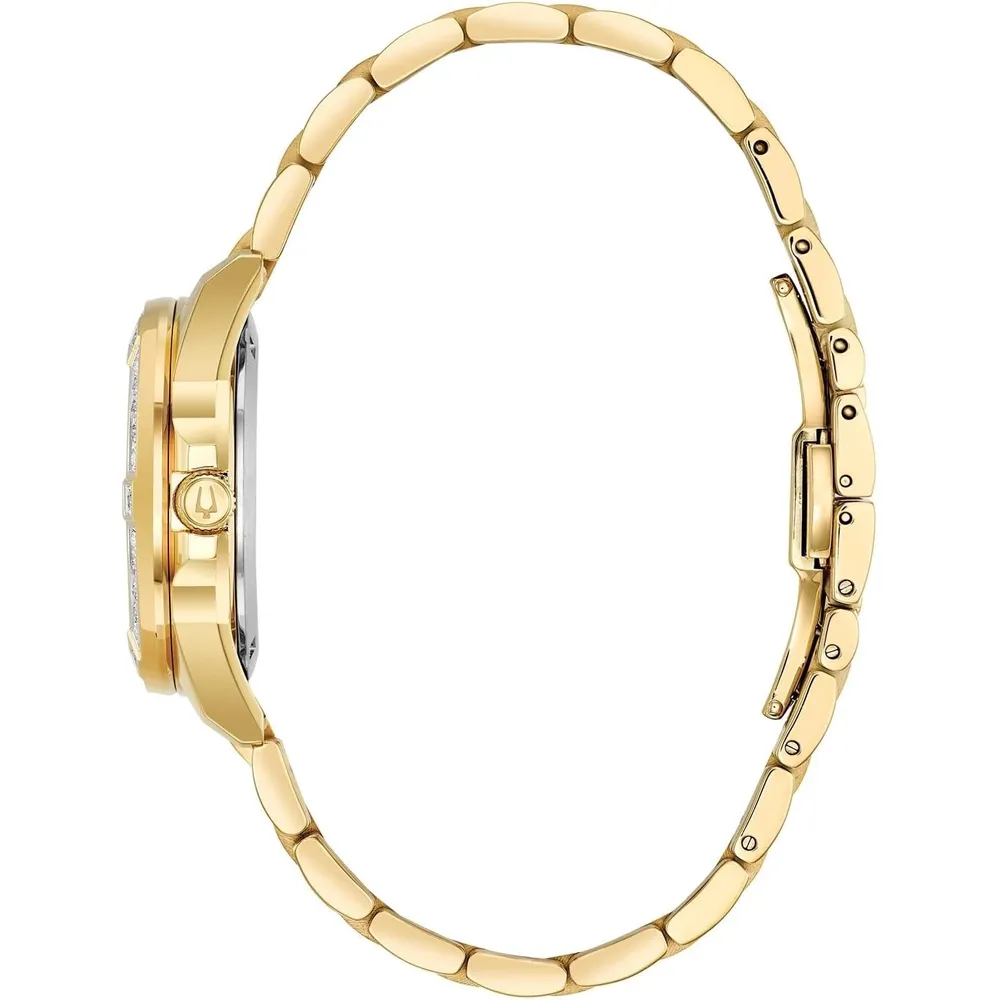 b01m7x3tbl_2_webp.webp Bulova reloj Marine Star mujer serie L cuarzo 3 agujas fecha día y diamantes | Dorado