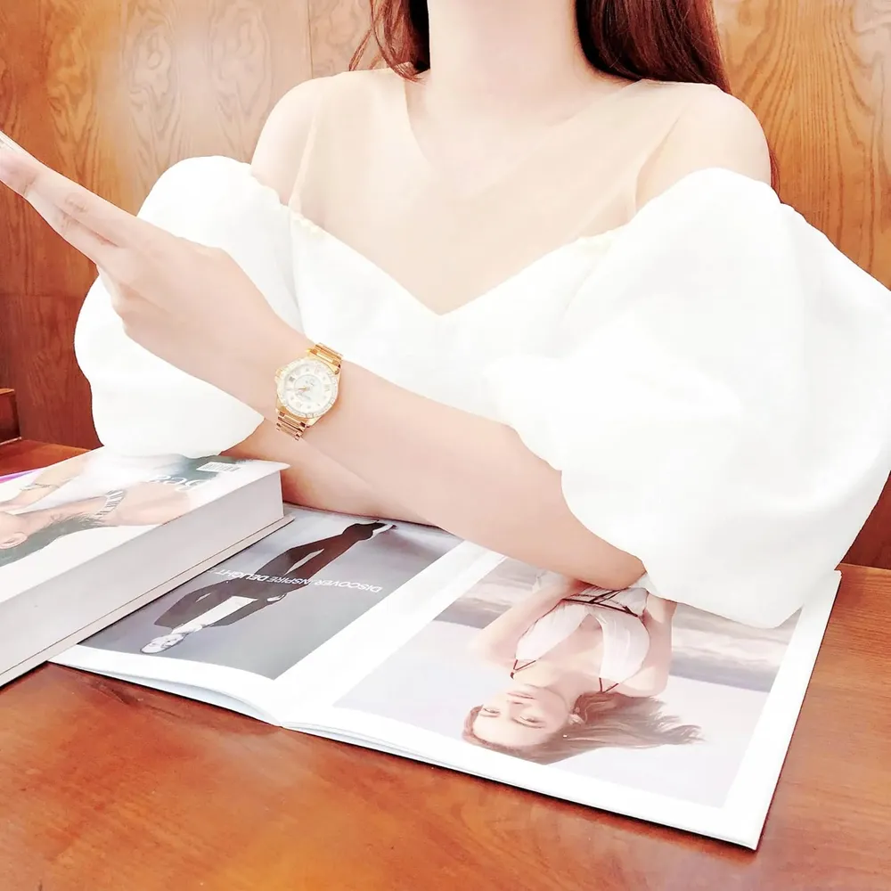 b01m7x3tbl_3_webp.webp Bulova reloj Marine Star mujer serie L cuarzo 3 agujas fecha día y diamantes | Dorado