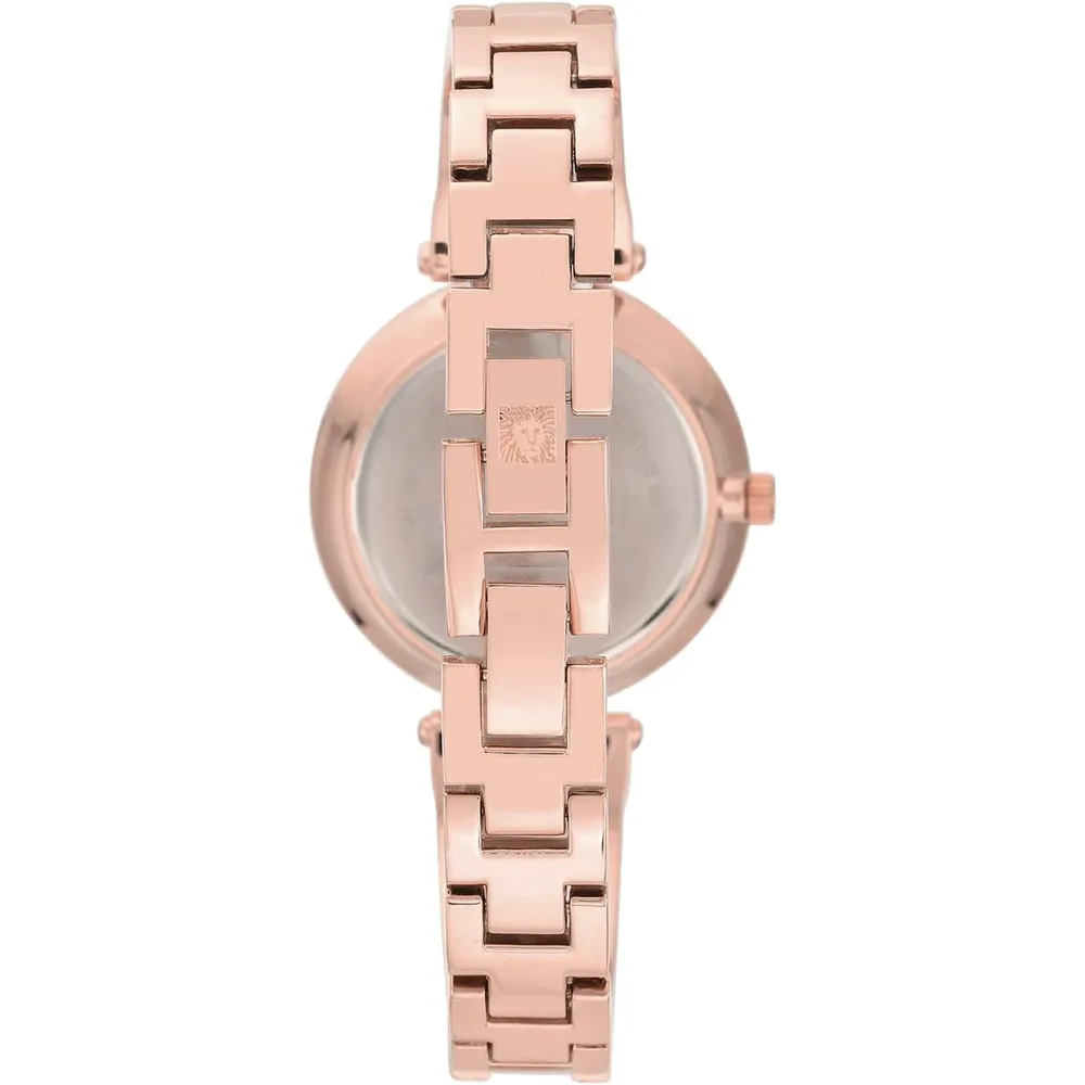 Anne Klein AK/2512LPGB reloj para mujer con diamante auténtico | 34 mm - Gris/Oro rosa