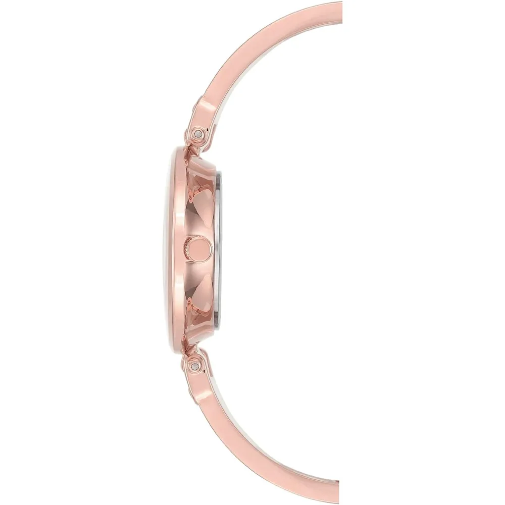 Anne Klein AK/2512LPGB reloj para mujer con diamante auténtico | 34 mm - Gris/Oro rosa