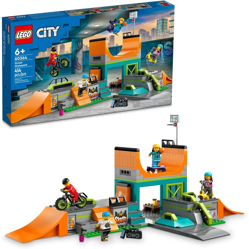 Lego City parque de patinaje con BMX patinete monopatín y figuras