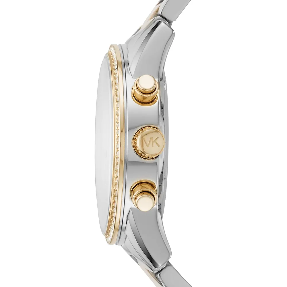 MICHAEL KORS Reloj Ritz de acero inoxidable con cristal Topring | Silver - Gold