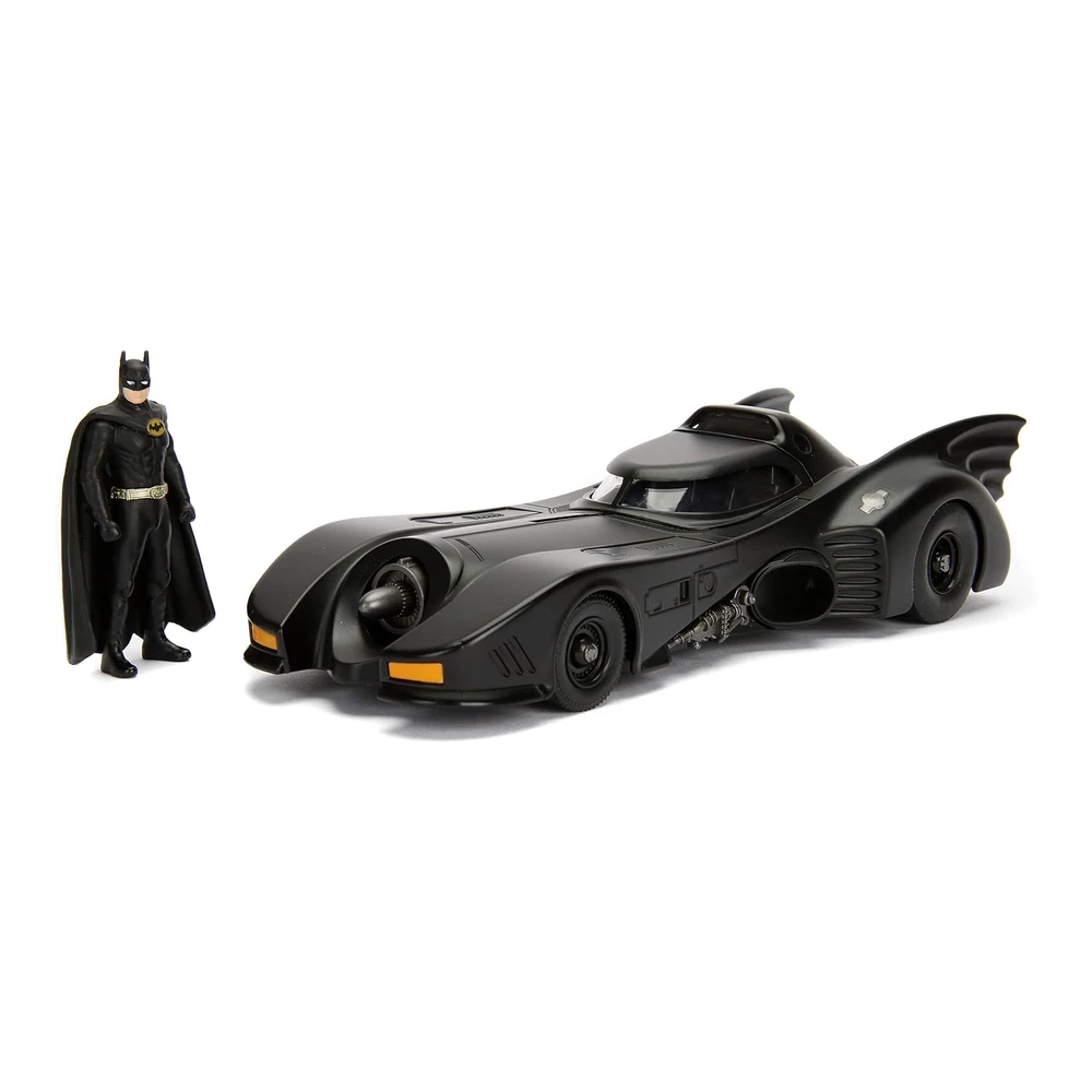 Dc Comic 1989 Batmobile con 2.75' Batman Metals Vehículo Fundido a Troquel con Figura - Negro