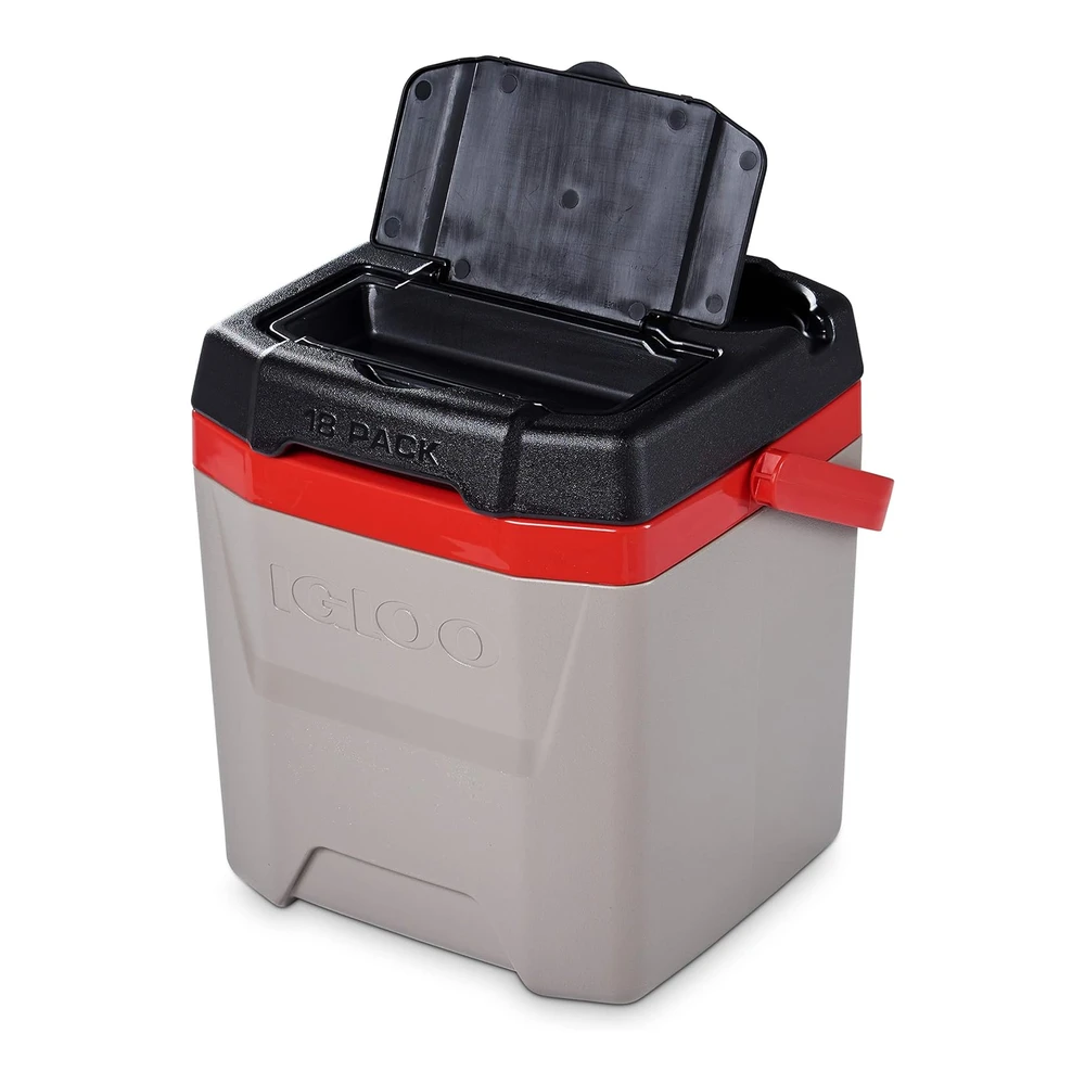 Igloo Quantum Cooler - Arenisca / Rojo Intenso / Negro - 12 Cuartos de Galón