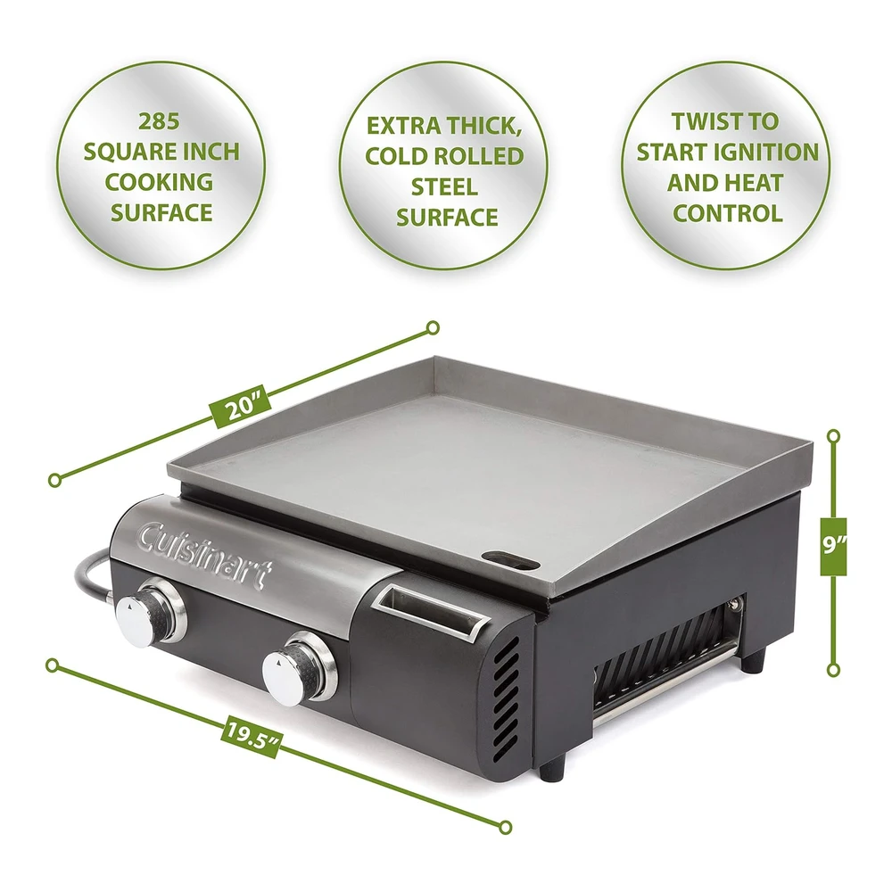 Cuisinart Cgg-501 Parrilla Gourmet de Dos Fuegos a Gas
