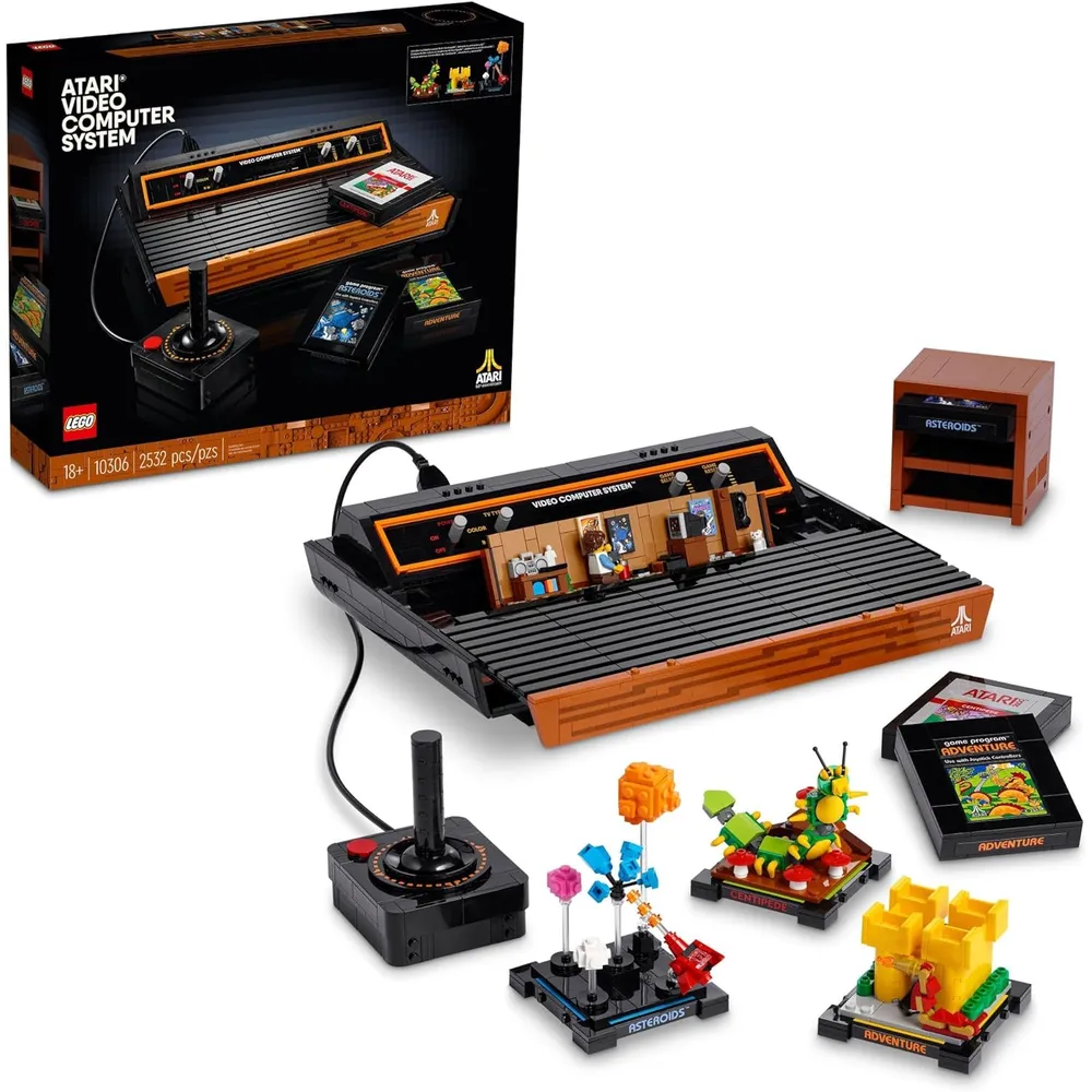 Lego Icons Atari 2600 set de construcción retro consola y cartuchos