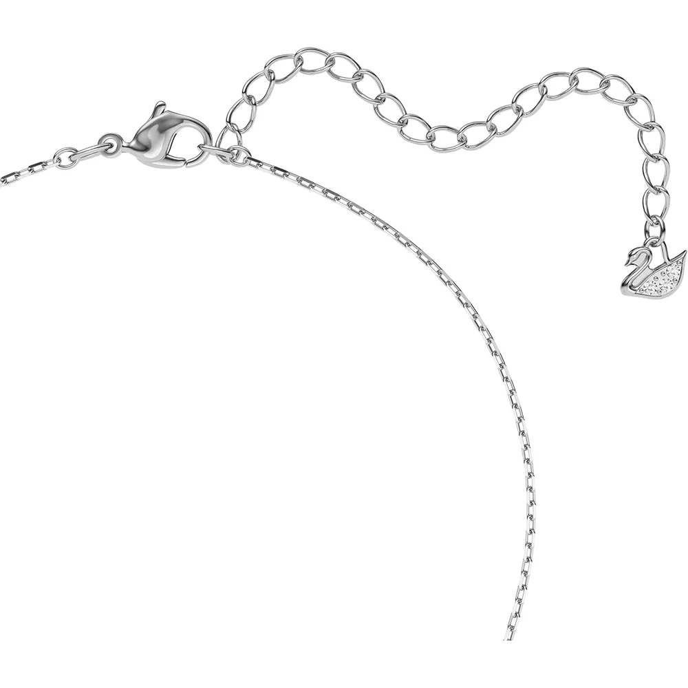 SWAROVSKI COLLAR PENDIENTE REDONDO UNA ACABADO RODIO PARA MUJER | AZUL/TRANSPARENTE
