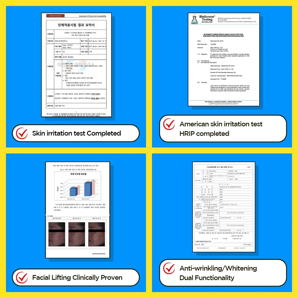 MASCARILLAS ZOMBIE HIDRATANTES SKIN1004 | 8 UNIDADES