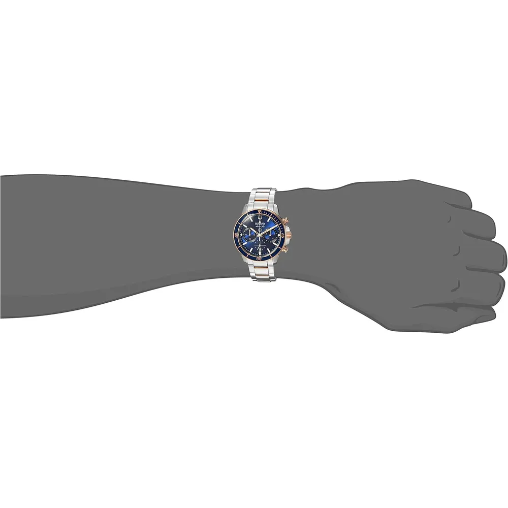 b0713stw5h_5_webp.webp Bulova reloj Marine Star hombre cronógrafo 6 agujas acero esfera azul | Plata