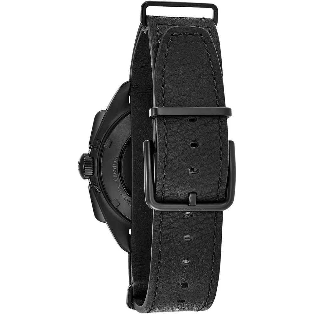 Bulova reloj Archive hombre cronógrafo 6 agujas de cuarzo correa NATO acero | Negro