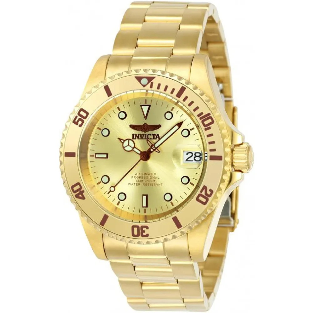 Invicta 35690 reloj automático para hombre Pro Diver | 40 mm - Oro amarillo