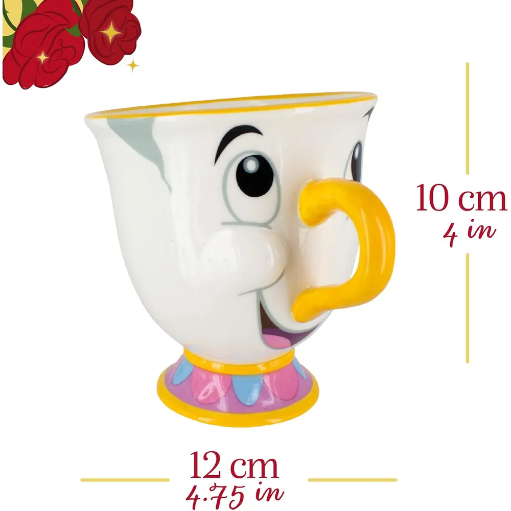 Paladone Disney Bella y Bestia taza Chip 9 oz / 266 ml oficial
