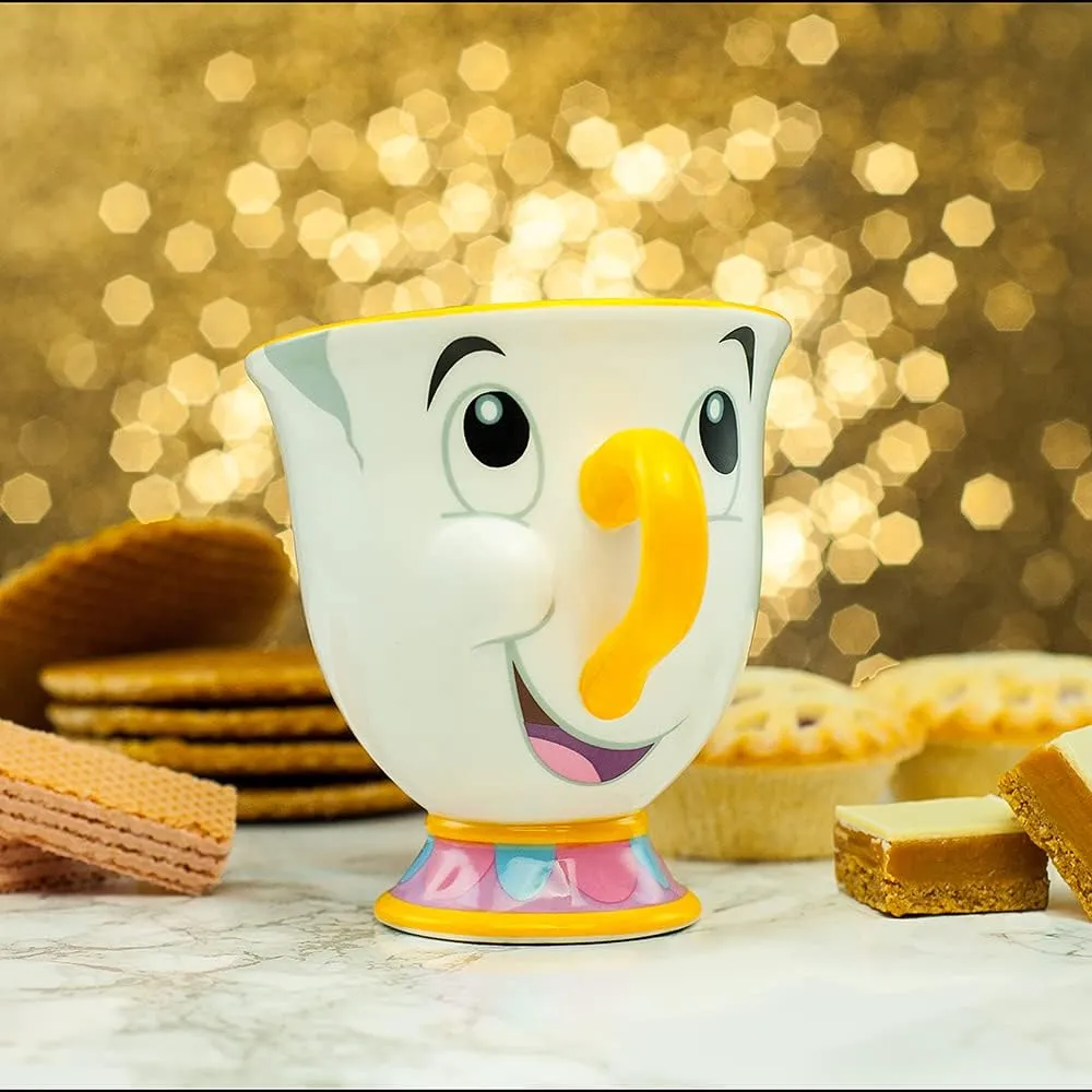 Paladone Disney Bella y Bestia taza Chip 9 oz / 266 ml oficial