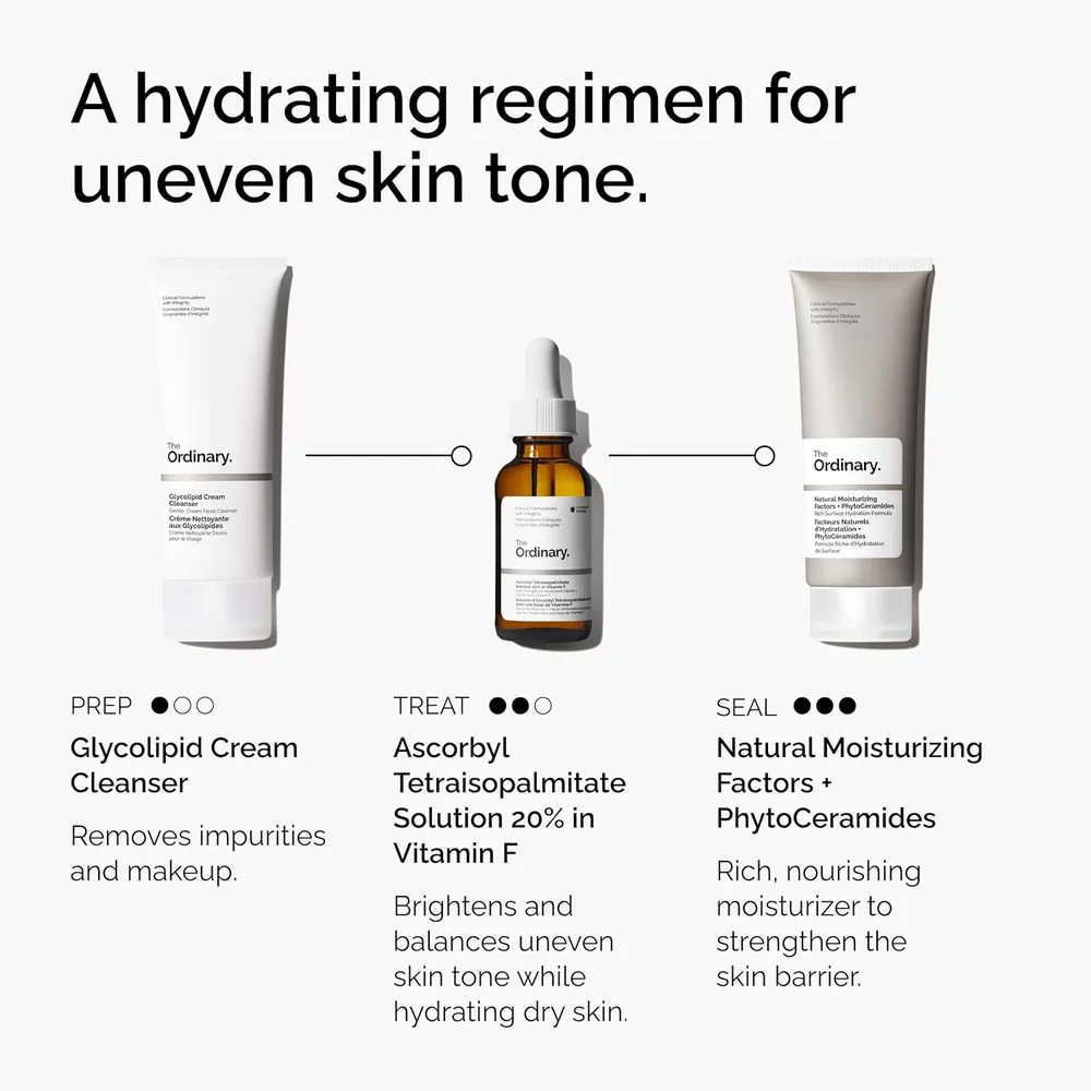 The Ordinary aceite Tetraisopalmitato de Ascorbilo 20% + Vitamina F | 30 ml.
