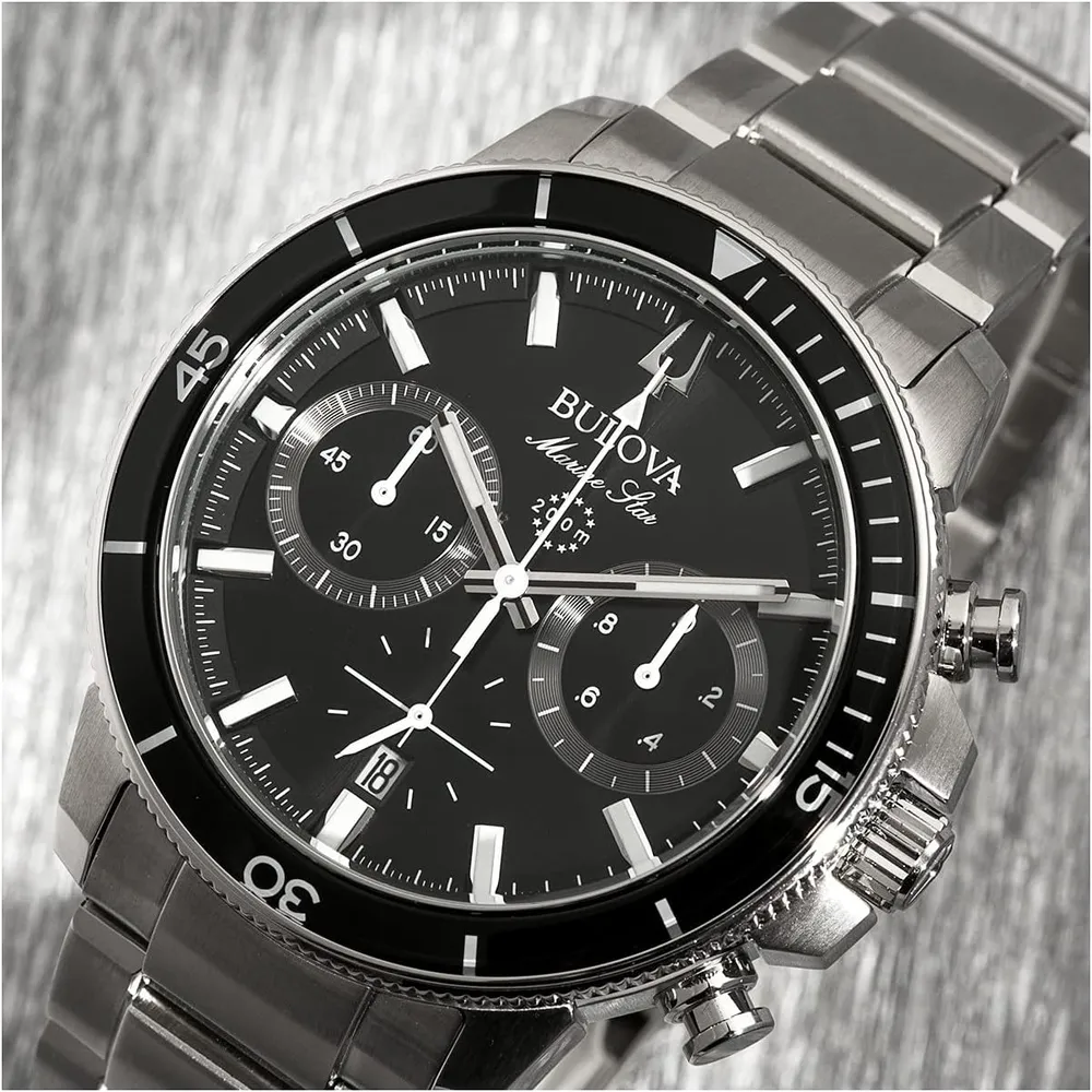 b0733pt6vc_3_webp.webp Bulova reloj Marine Star hombre cronógrafo 6 agujas acero inoxidable negra | Plata