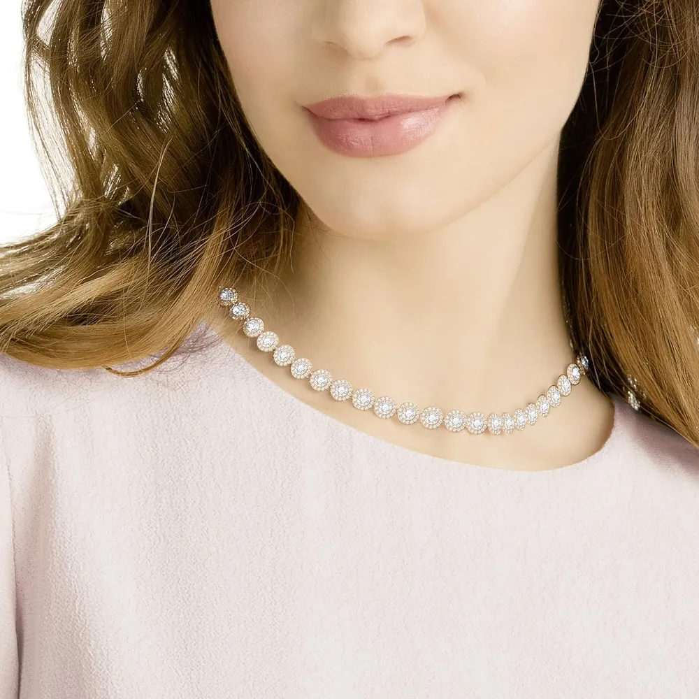 SWAROVSKI COLLAR CHOKER UNA ANGELIC ACABADO ORO ROSA PARA MUJER | ORO ROSA