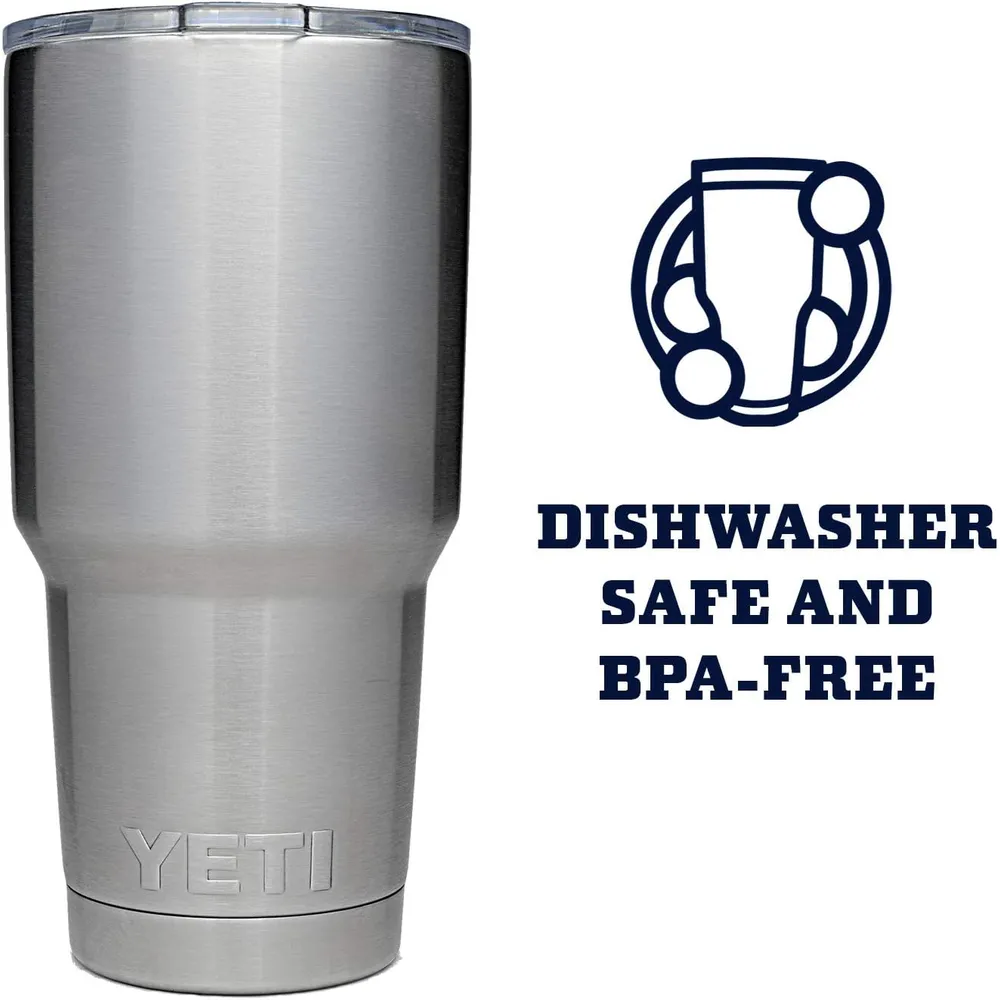 YETI Rambler Vaso de 30 oz de acero inoxidable y tapa MagSlider color plata