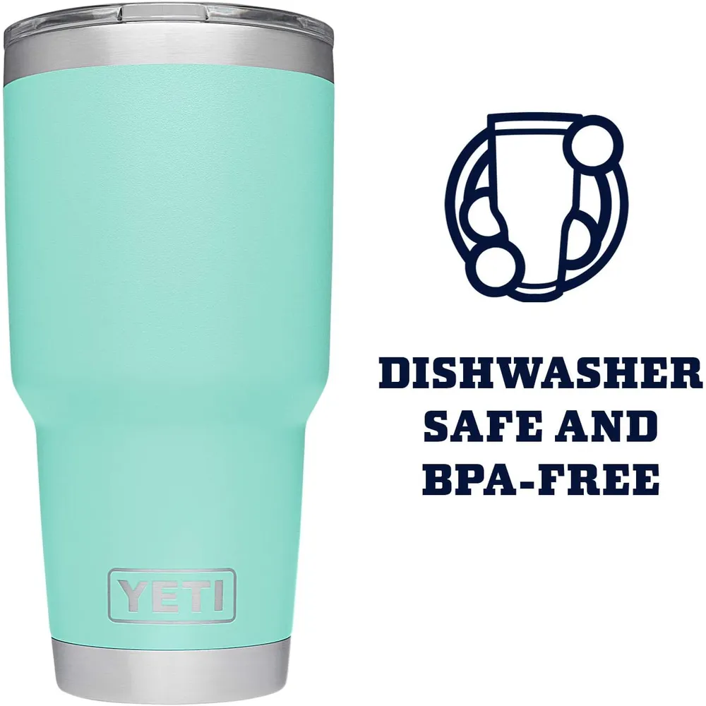 YETI Rambler Vaso de 30 oz de acero inoxidable y tapa MagSlider color turquesa