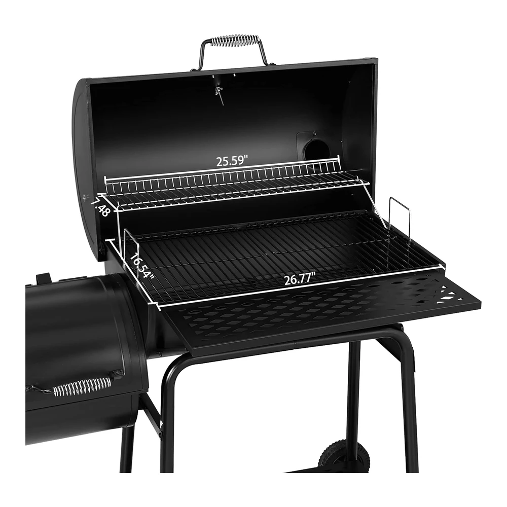 Royal Gourmet Cc1830fc - Ahumador de Carbón (Parrilla + Cubierta) - Color Negro