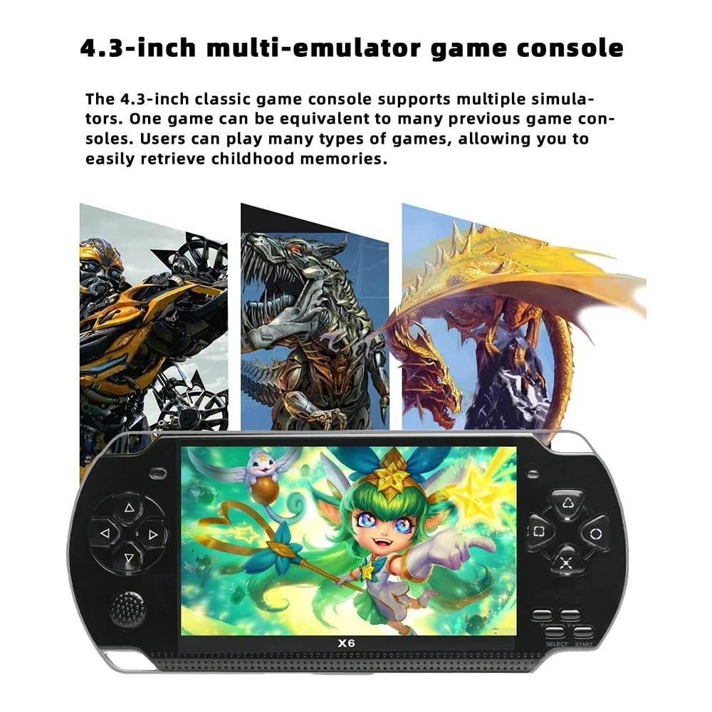 b0747js932_1.webp CONSOLA DE JUEGOS PORTÁTIL 4.3" JXD | NEGRO