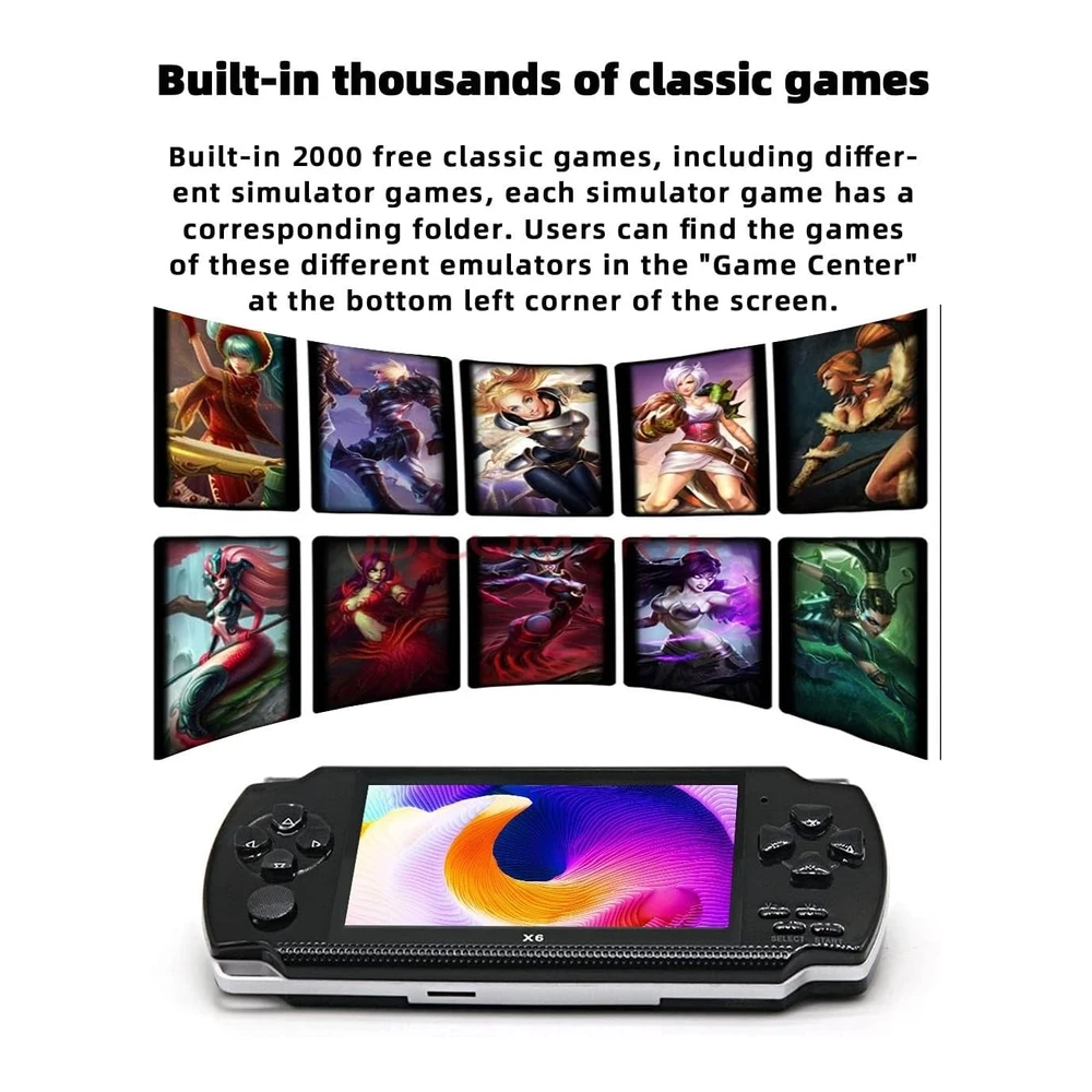 b0747js932_3.webp CONSOLA DE JUEGOS PORTÁTIL 4.3" JXD | NEGRO