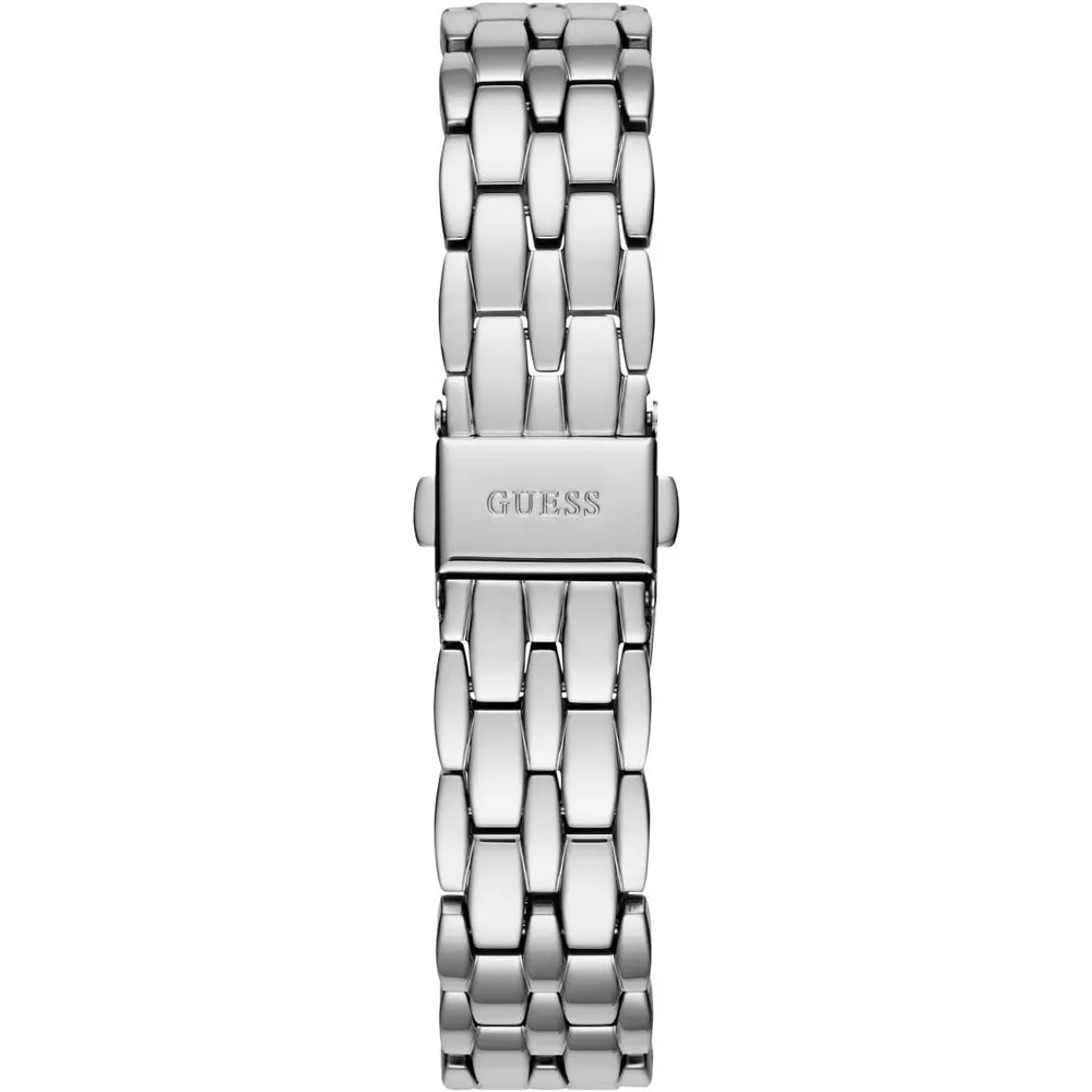 GUESS Reloj de pulsera de acero inoxidable cristal rosa | Silver