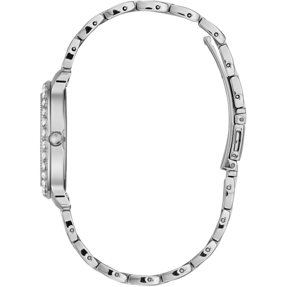 GUESS Reloj de pulsera de acero inoxidable cristal rosa | Silver