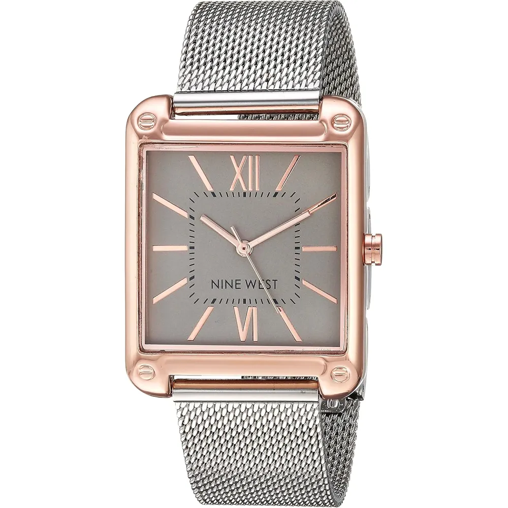 Nine West NW/2090CHGB reloj femenino | 29 mm - Plateado/Oro rosa